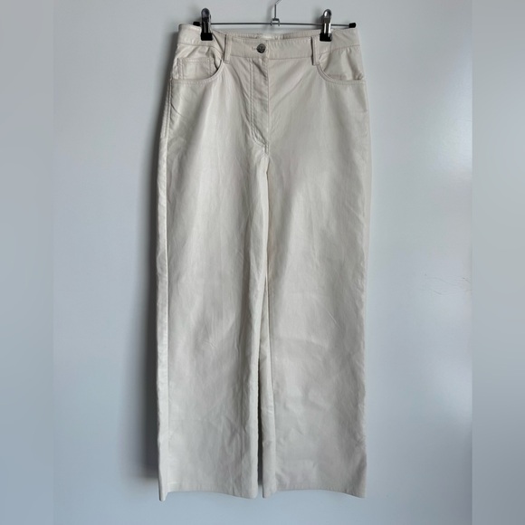 Aritzia Pants - Wilfred Aritzia Wilfred The Melina Pant High-waisted Vegan Leather Cream Small